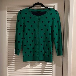Green Polka Dot Cardigan